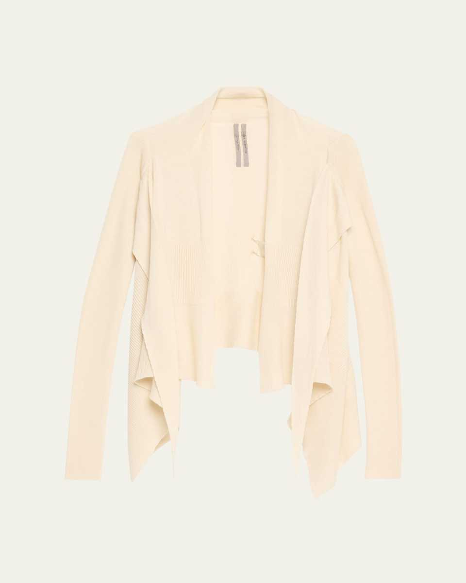 Tied Short Wrap Wool Cardigan Sweat